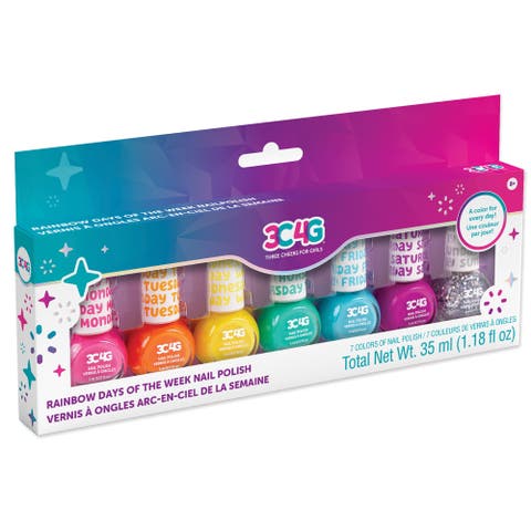3C4G Rainbow Days Of The Week Nail Polish Set 7 Bottles