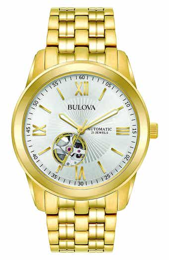 Men's Automatic Stainless Steel Bracelet Watch, 42mm