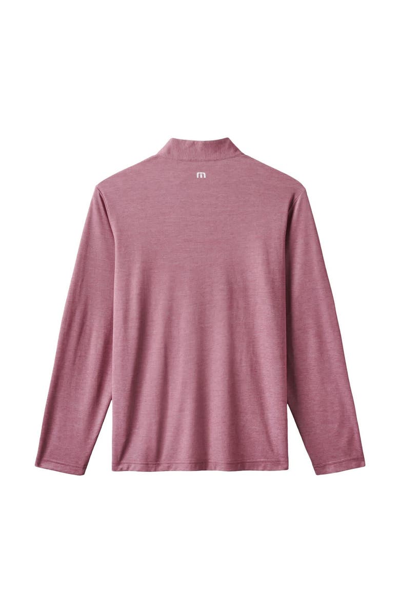 TravisMathew Men's TravisMathew  Red Cleveland Guardians Time to Tailgate Tri-Blend Quarter-Zip Pullover, Alternate, color, 