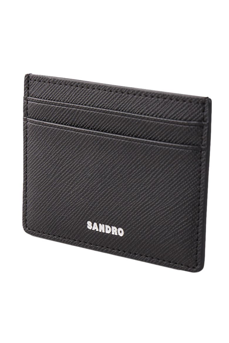Reconstituted leather cardholder, Alternate, color, Black