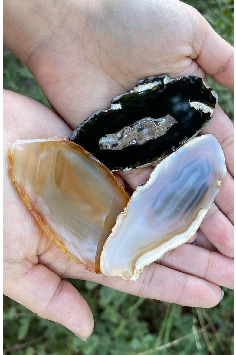 Agate Slice, Alternate, color, Natural Brown