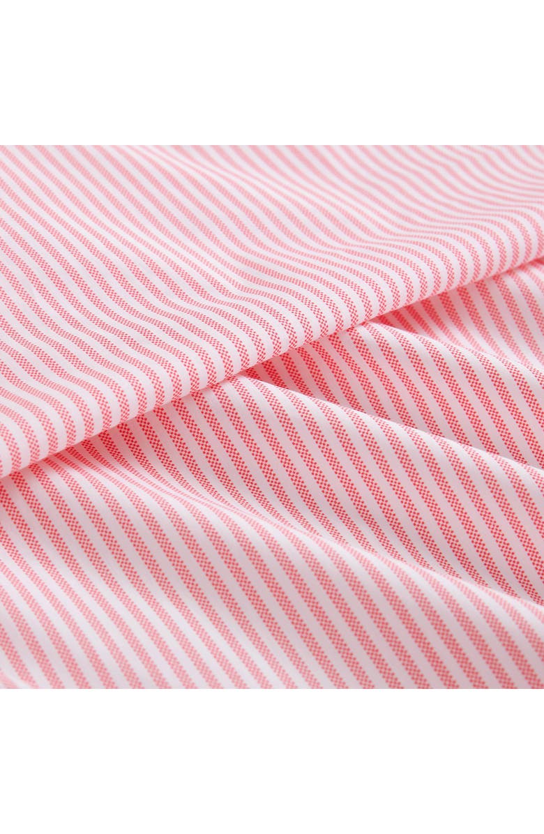 POPPY AND FRITZ Oxford Stripe 200 Thread Count Cotton Percale Sheet Set, Alternate, color, Pink/ White