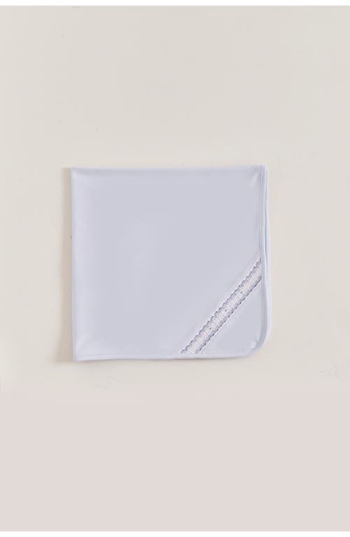 Babycottons Smock Receiving Blanket In Blue