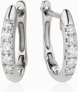 Oradina 14K Gold Regal Diamond Huggies