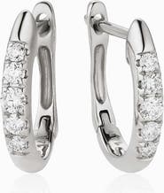 Oradina 14K Gold Regal Diamond Huggies