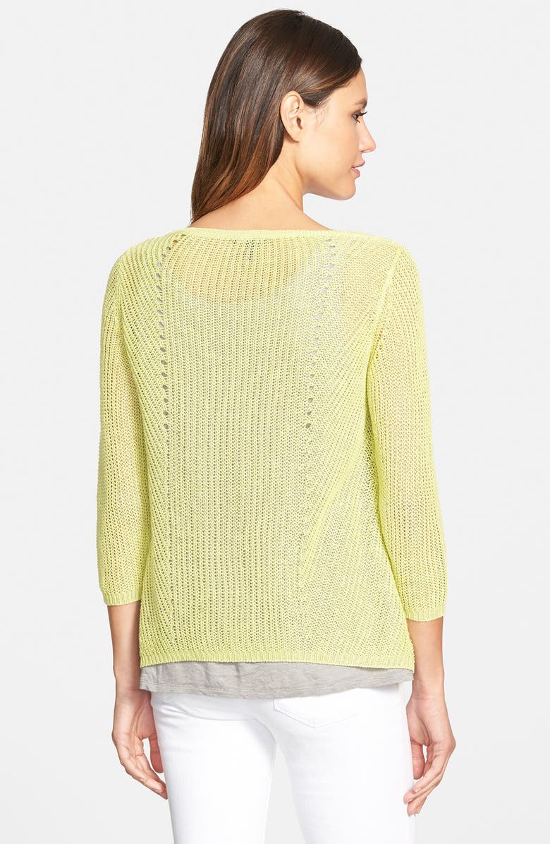 Eileen Fisher Organic Linen Bateau Neck Sweater, Alternate, color, 