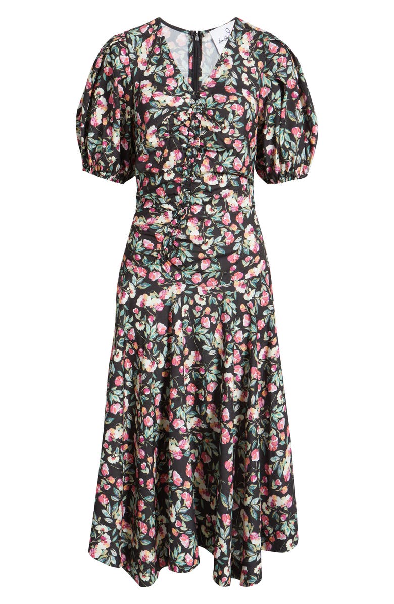 Sam Edelman Floral Gathered Puff Sleeve Dress, Alternate, color, 