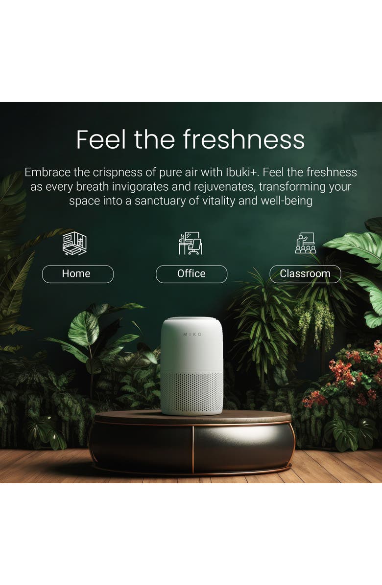 MIKO Smart True HEPA Air Purifier with App Control - Covers up to 770 Sq. Ft., Alternate, color, Grey