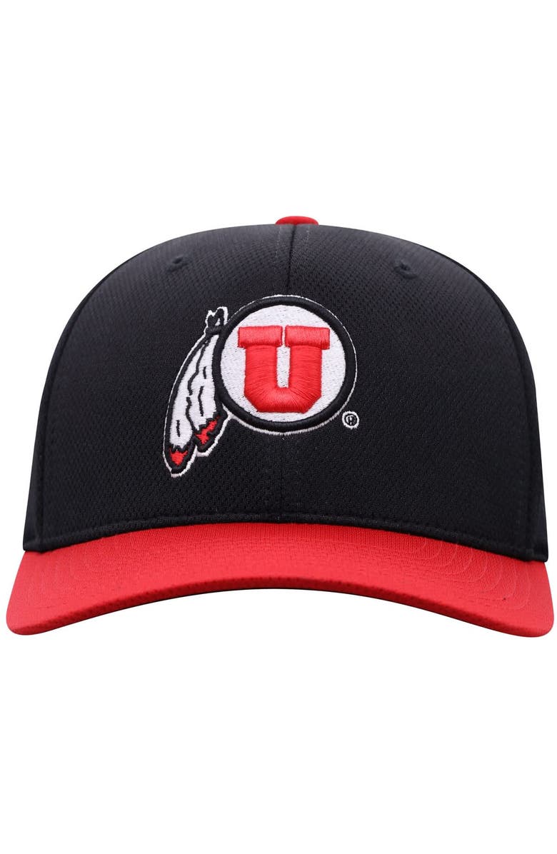 TOP OF THE WORLD Men's Top of the World Black Utah Utes Reflex Fitted Hat, Alternate, color, Black