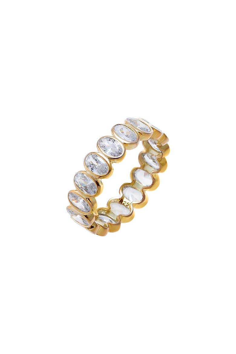 Bezel Set Oval CZ Eternity Ring, Main, color, Gold