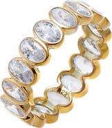 BY ADINA EDEN Bezel Set Oval CZ Eternity Ring