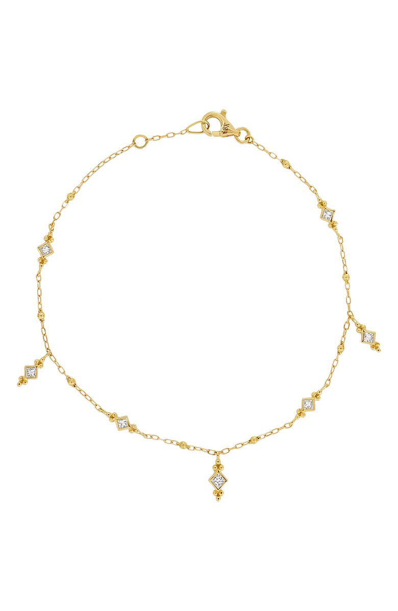 Bony Levy Mykonos 18K Yellow Gold Diamond Charm Bracelet, Main, color, 