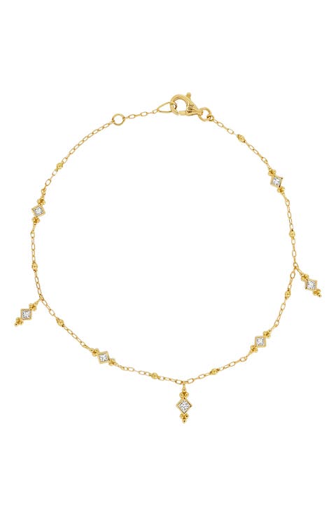Mykonos 18K Yellow Gold Diamond Charm Bracelet