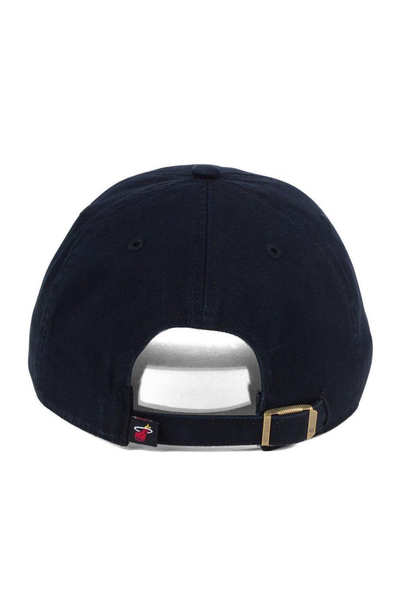 '47 Men's '47 Black Miami Heat Clean Up Adjustable Hat, Alternate, color, Black
