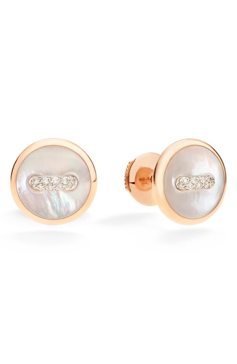 Pomellato Pom Pom Dot Stud Earrings, Main, color, Pearl