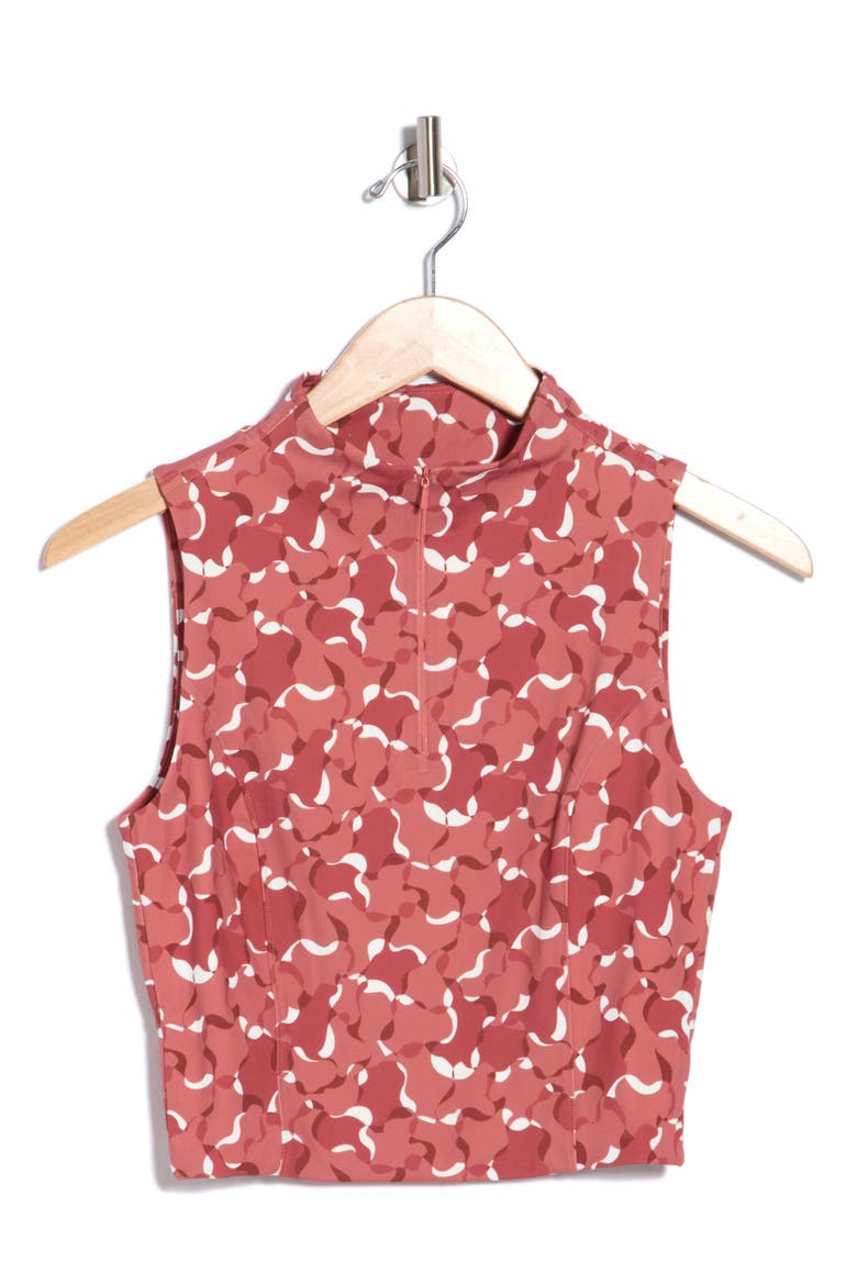 Sunfire Half Zip Tank, Alternate, color, BRICK DUST MULTI
