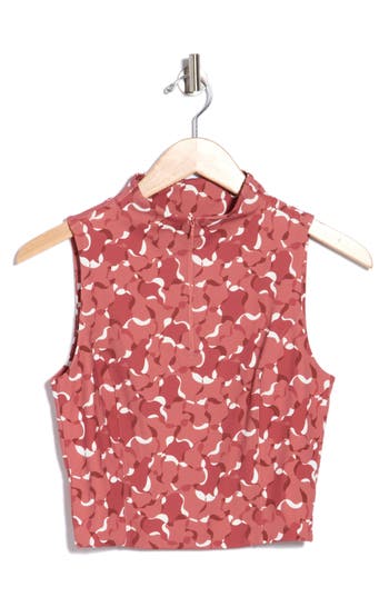 Travismathew Sunfire Half Zip Tank In Brick Dust Multi