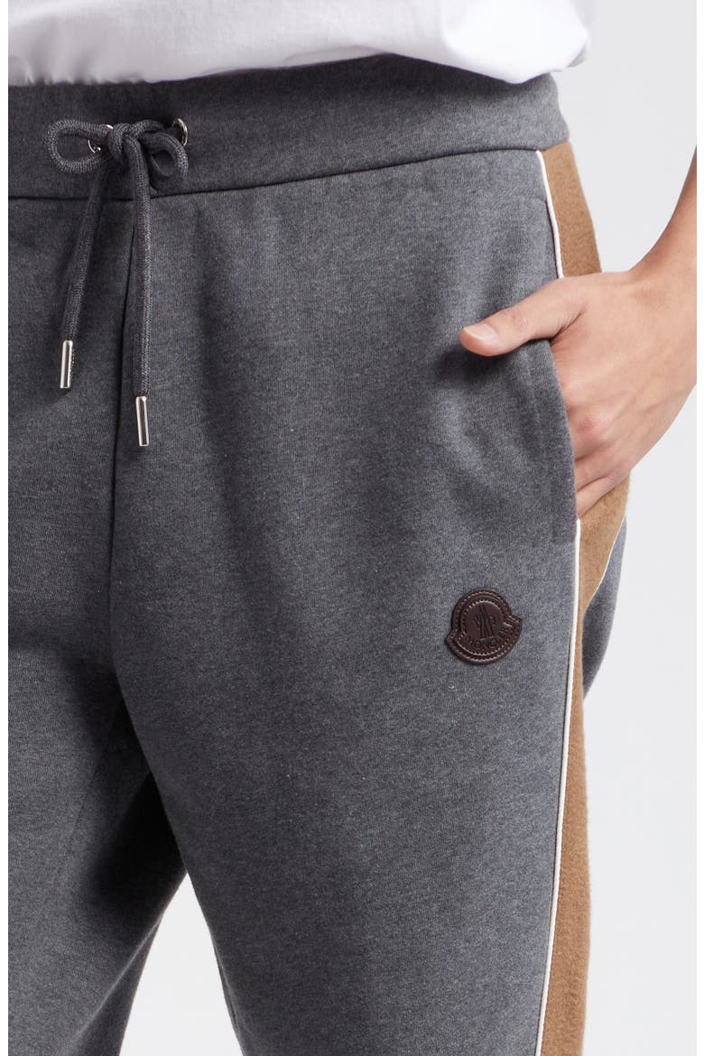Contrast Stripe Fleece Joggers, Alternate, color, GREY