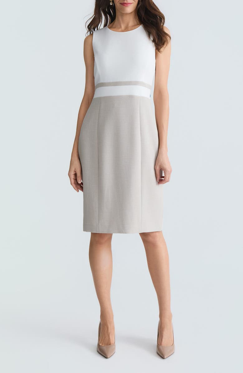 KASPER Colorblock Sheath Dress, Main, color, 