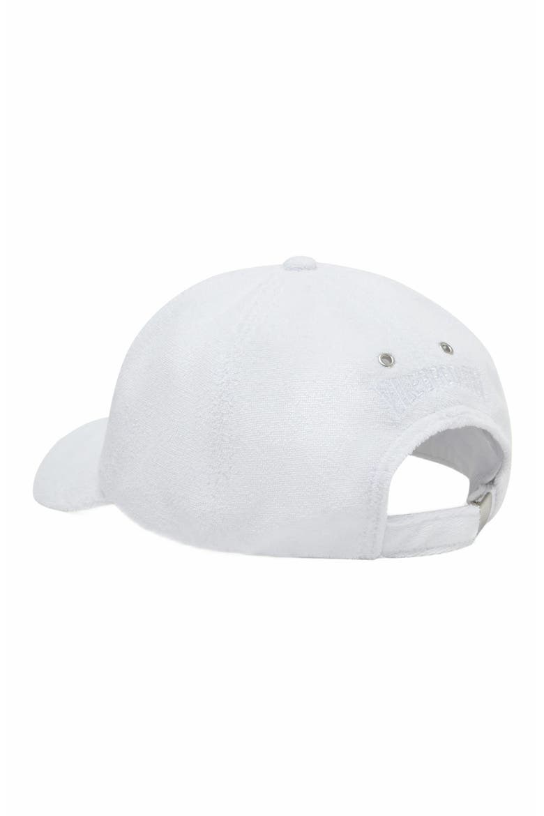 Men's Solid Terry Cap, Alternate, color, BLANC