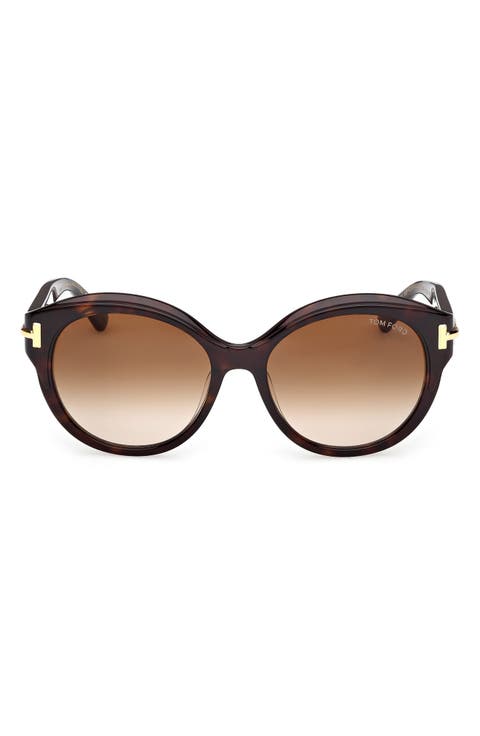 Icon 57mm Gradient Round Sunglasses