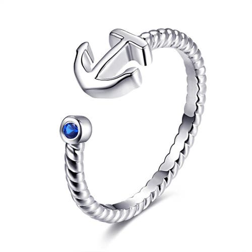 Hollywood Sensation Adjustable Anchor Ring In Blue