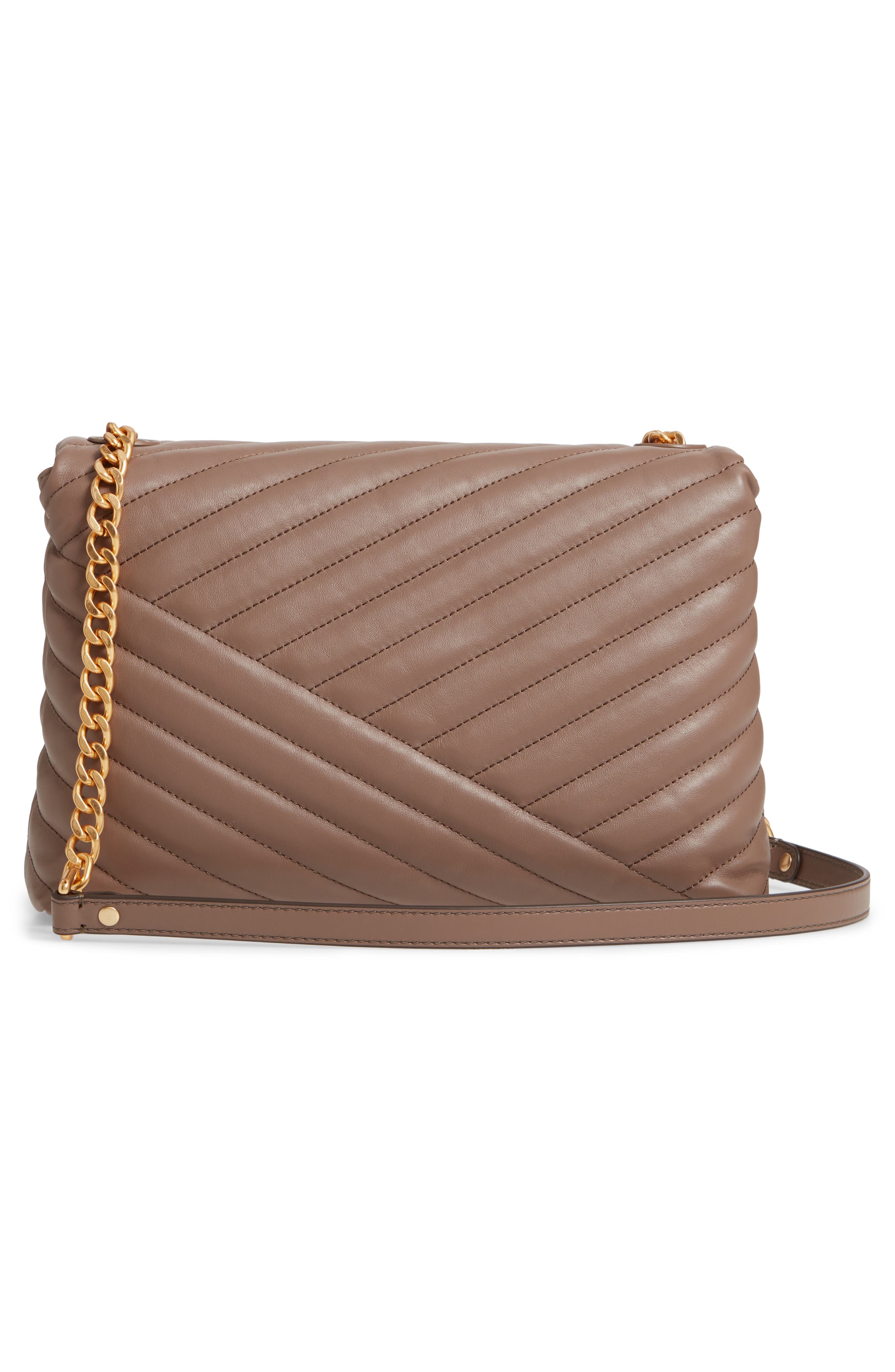 Tory Burch Kira Chevron Quilted Leather Shoulder Bag, Alternate, color, 