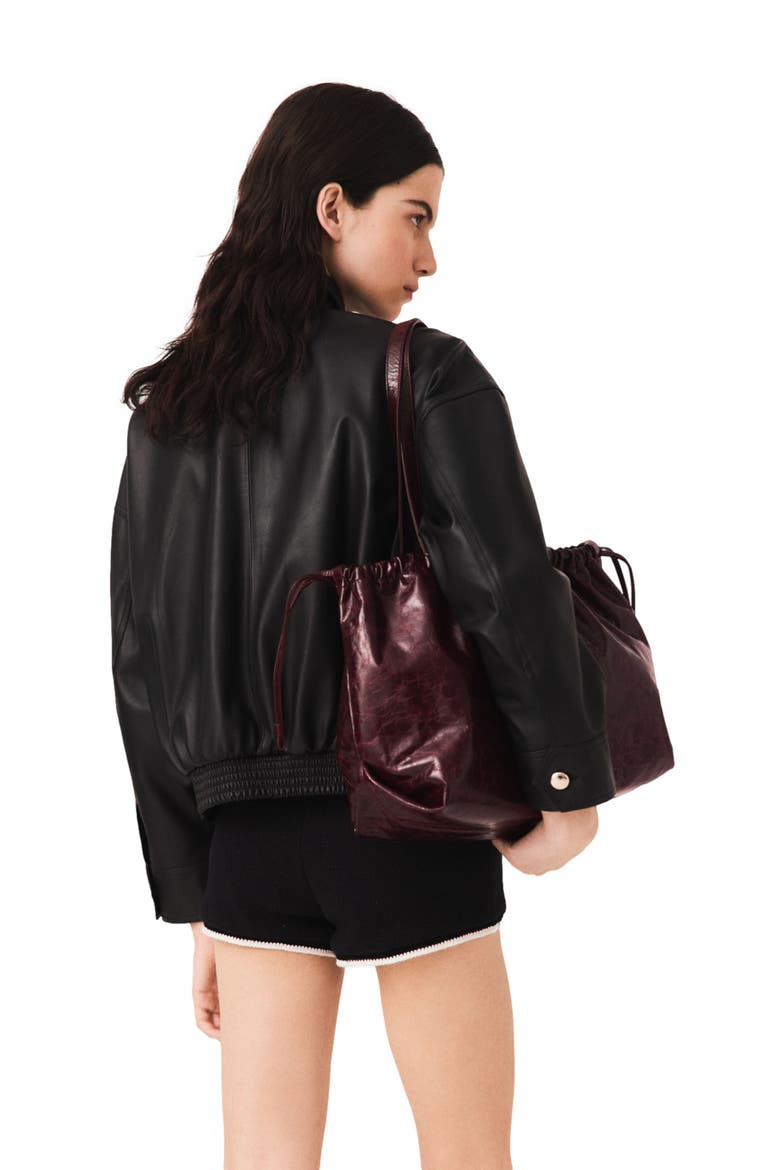 Leather jacket, Alternate, color, Black
