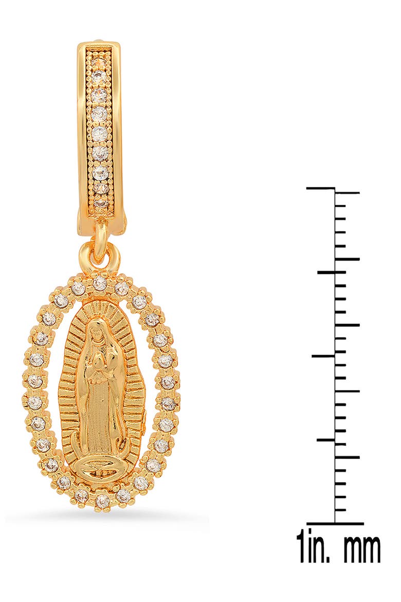18K Gold Plated Crystal Drop Hoop Earrings, Alternate, color, YELLOW