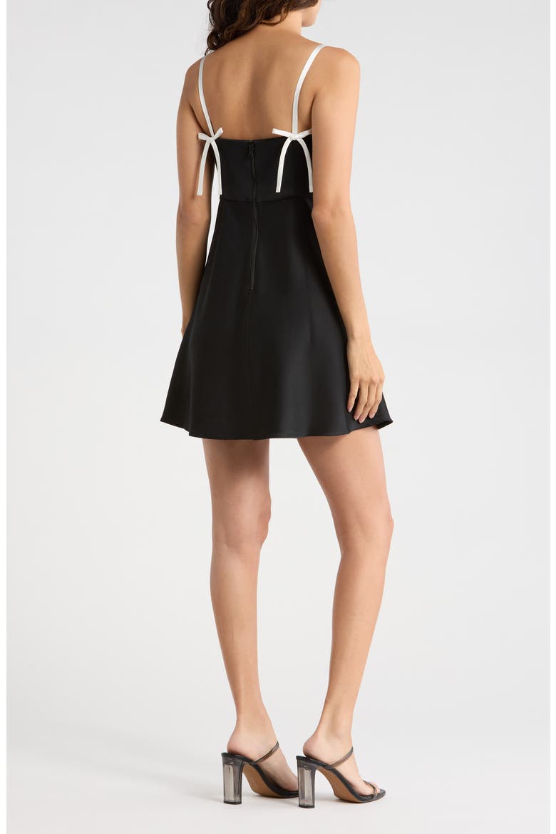 Morgan Babydoll Minidress, Alternate, color, BLACK