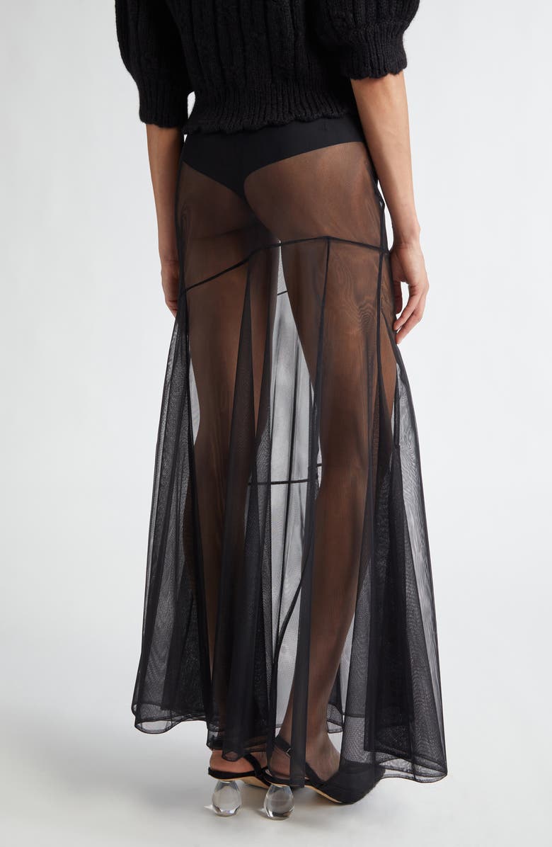 Simone Rocha Sheer Bias Cut Tulle Maxi Skirt, Alternate, color,