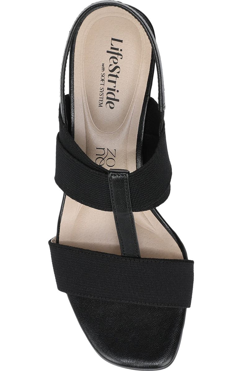 LifeStride Sweet Slingback Wedge Sandal, Alternate, color, Black