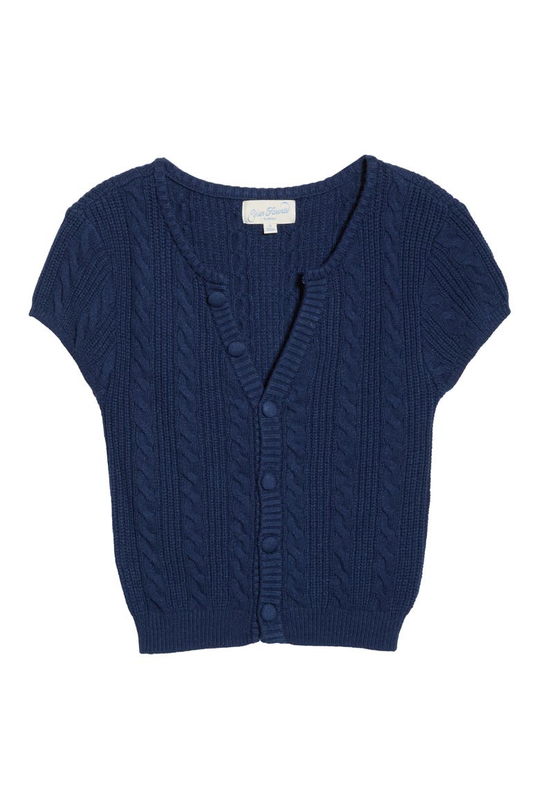 Liana Cable Cardigan, Alternate, color, NAVY