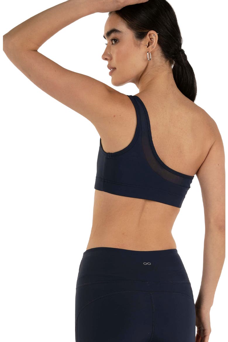 On Duty Mesh One Shoulder Silkiflex Bra, Alternate, color, Cool Navy