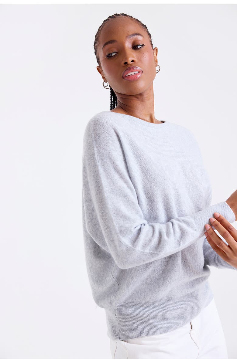 1982 Alaia Long Sleeve 100% Cashmere Sweater, Alternate, color, Super Grey