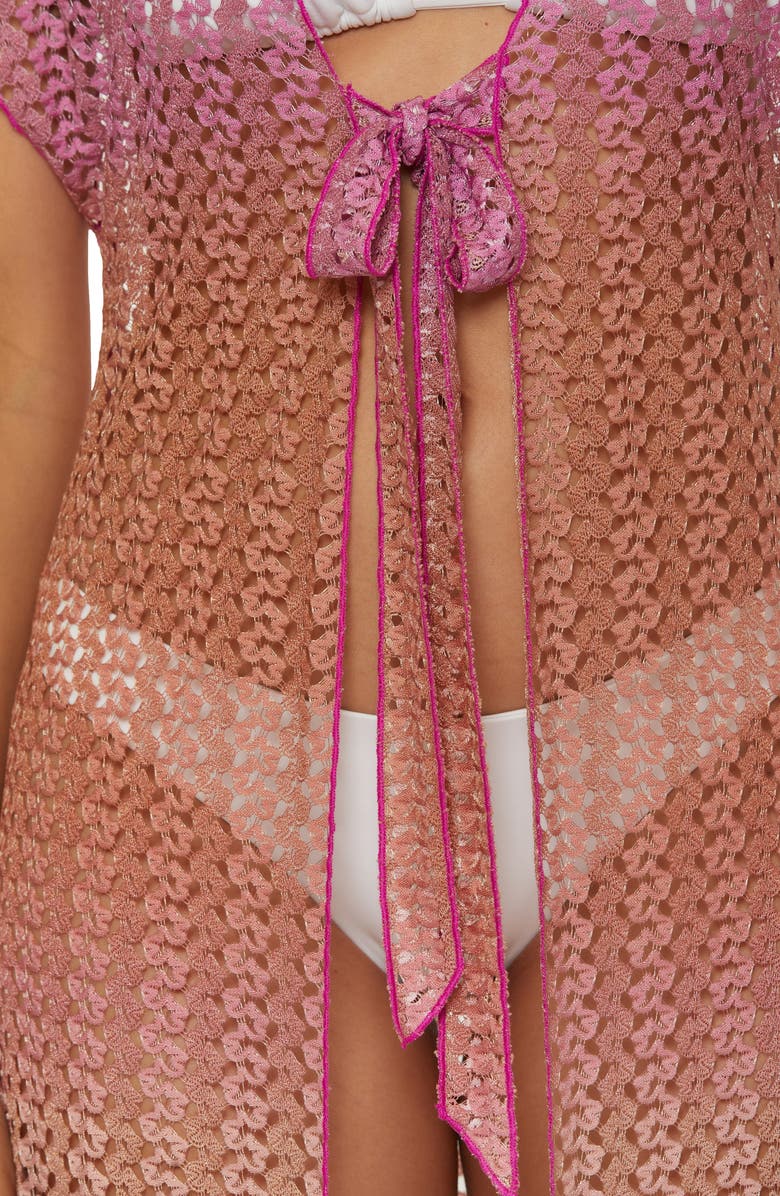 Becca Sunset Metallic Ombré Cover-Up Robe, Alternate, color,