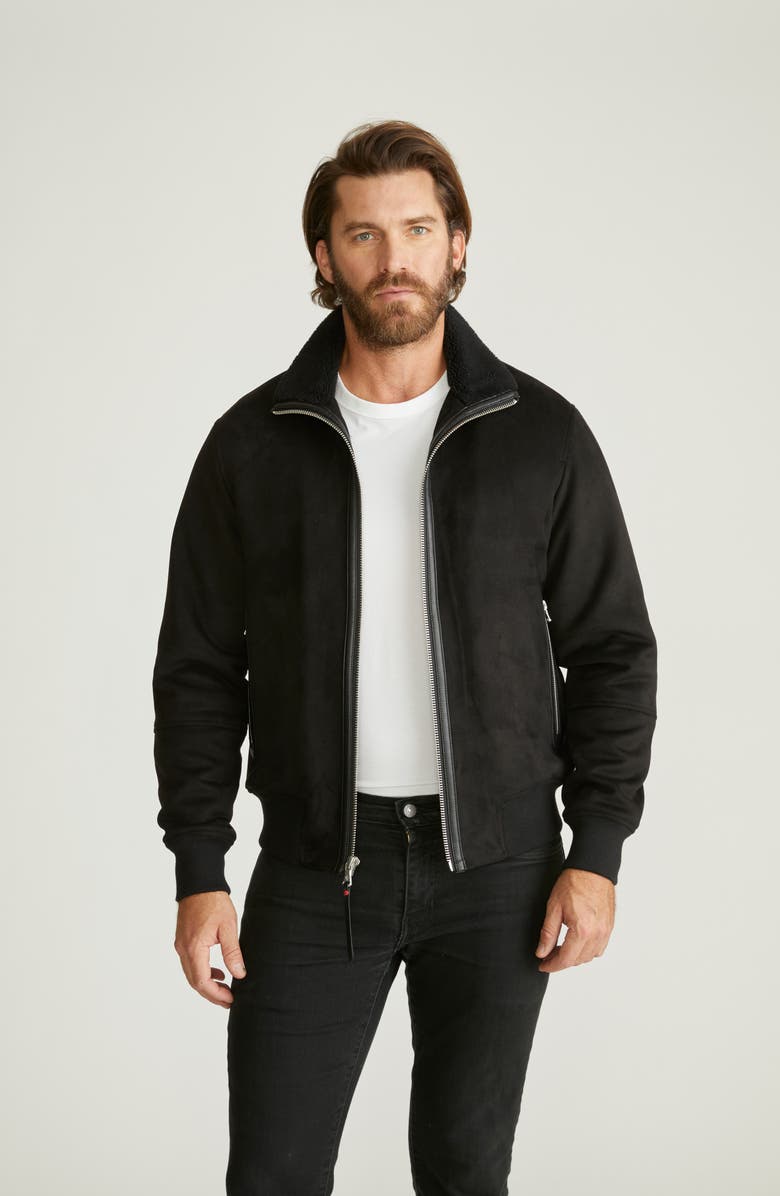Robert Graham Faux Suede Bomber Jacket, Alternate, color, 