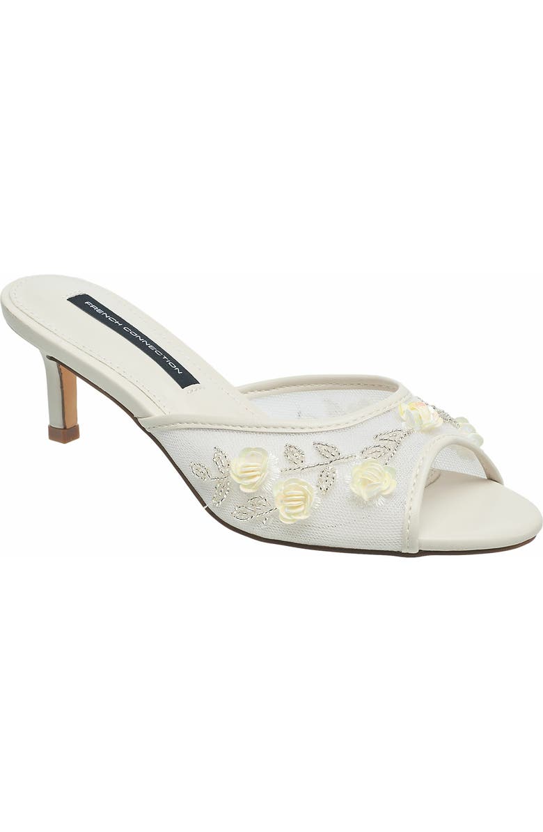 French Connection Ritz Mesh Kitten Heel, Main, color, White