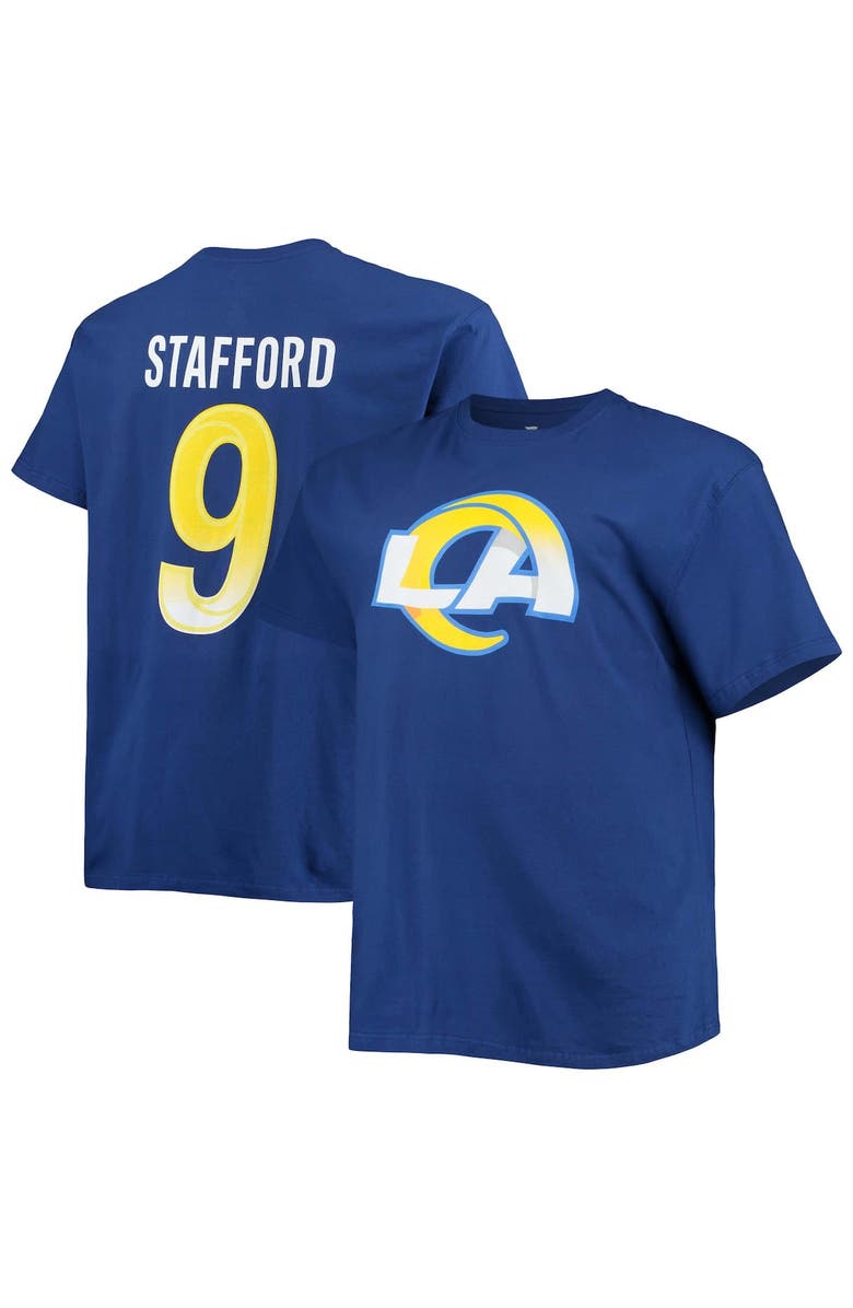 FANATICS Men's Fanatics Branded Matthew Stafford Royal Los Angeles Rams Big & Tall Player Name & Number T-Shirt, Main, color, Royal