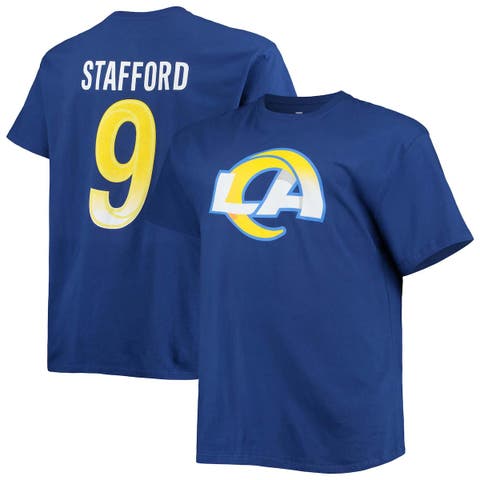 Men's Fanatics Branded Matthew Stafford Royal Los Angeles Rams Big & Tall Player Name & Number T-Shirt