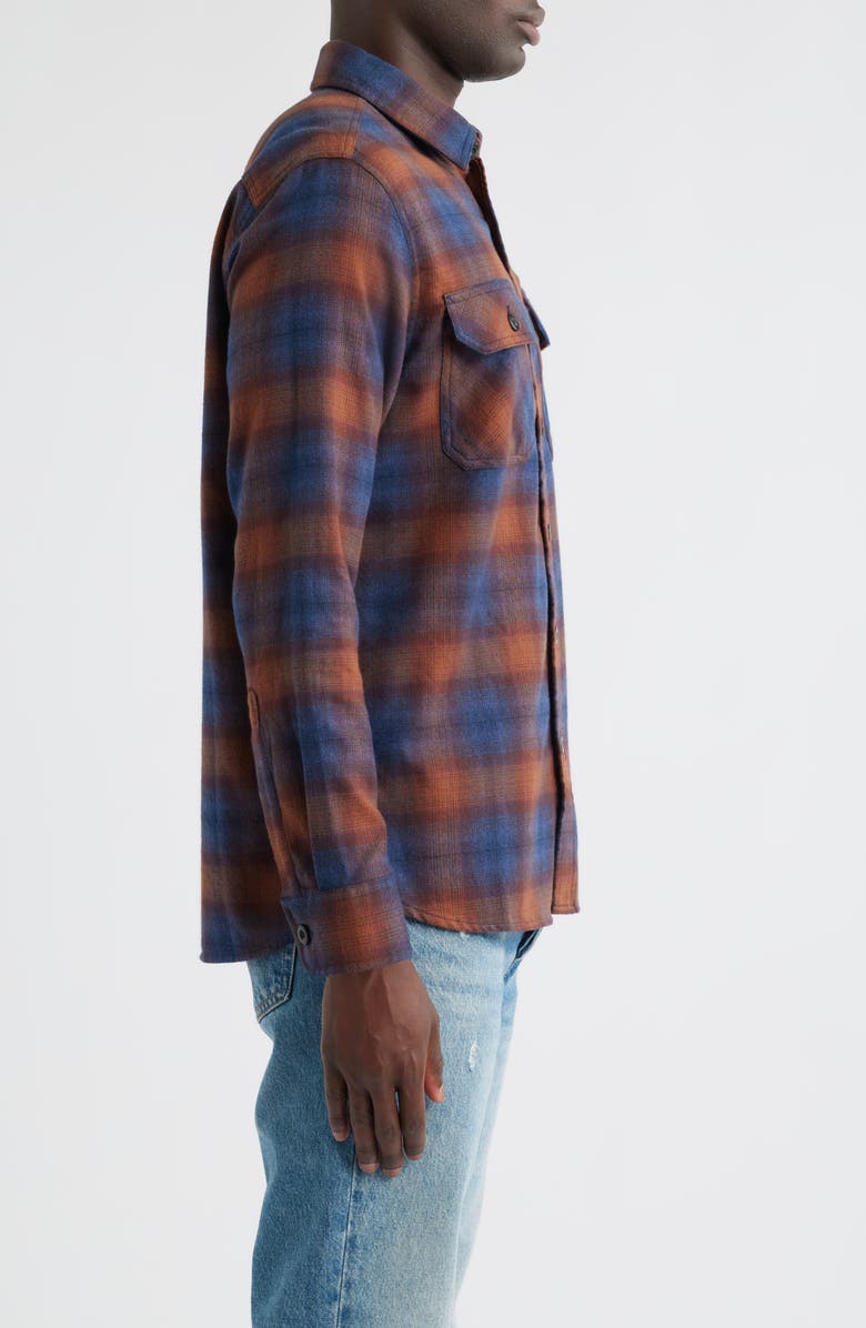 Pendleton Burnside Plaid Flannel Button-Up Shirt, Alternate, color, Navy/ Brick Plaid