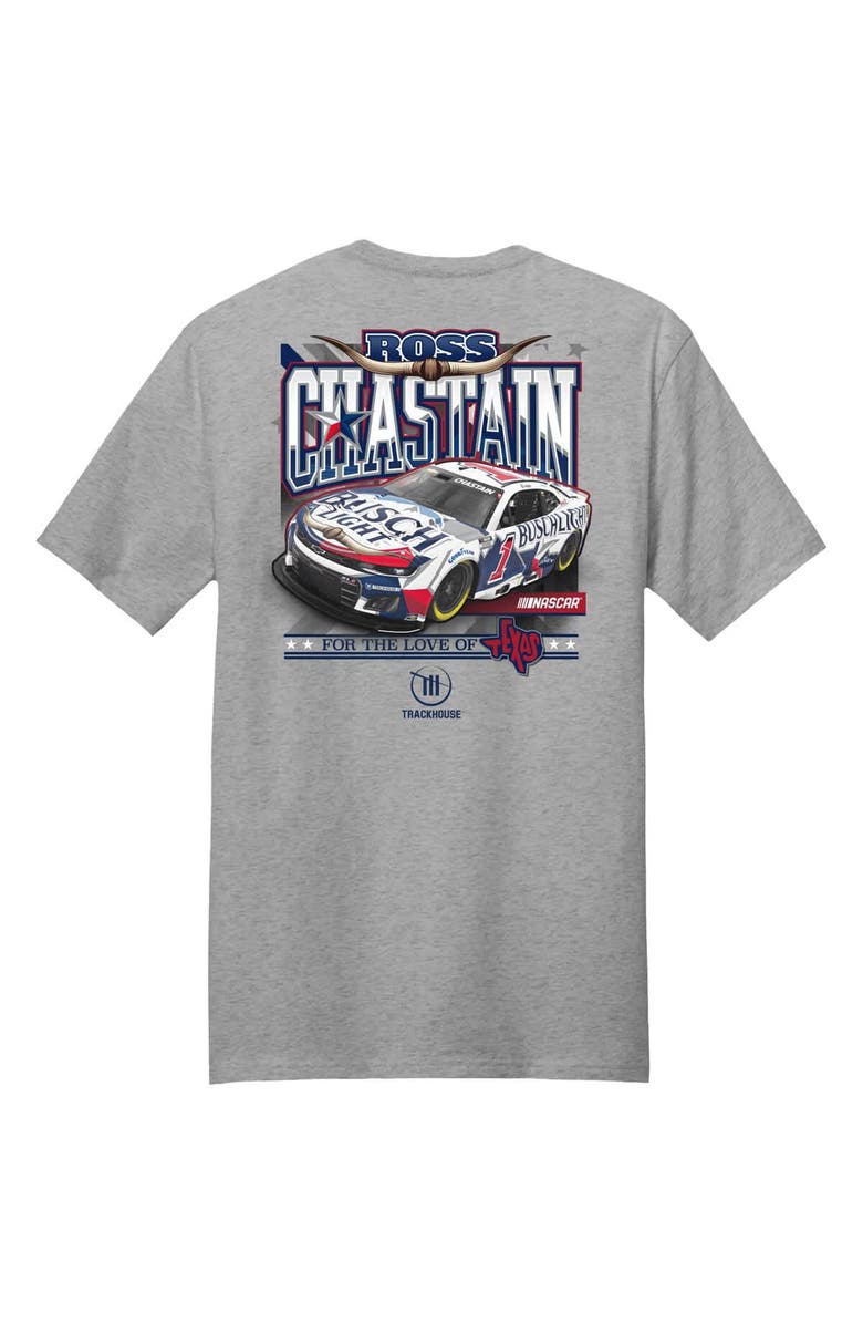 Trackhouse Racing Team Collection Men's Trackhouse Racing Team Collection Heather Gray Ross Chastain Busch Light Car T-Shirt, Alternate, color, Heather Gray