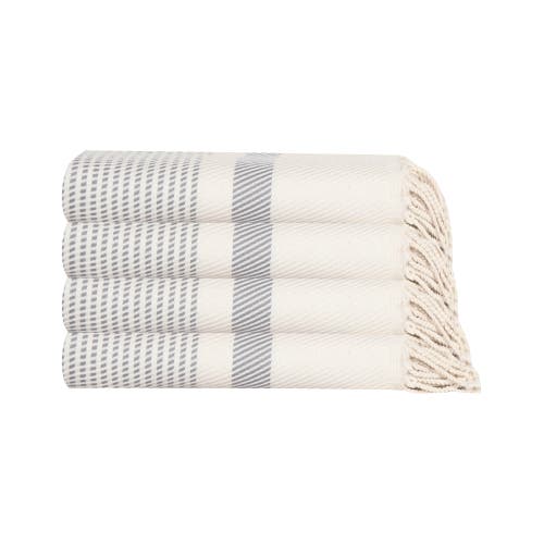 Olive And Linen Olive & Linen Pixel Turkish Hand / Kitchen Towel Bundle In Neutral