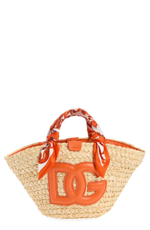 DG Logo Woven Straw Tote