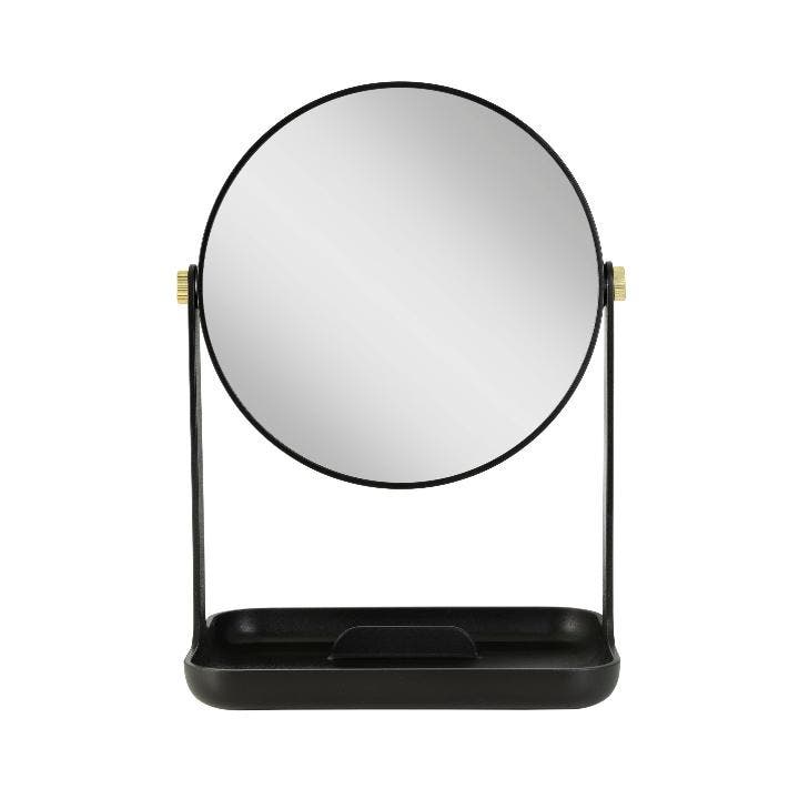 Zadro Back-to-School Makeup Mirror with Accessory Tray & Phone Holder in Black 