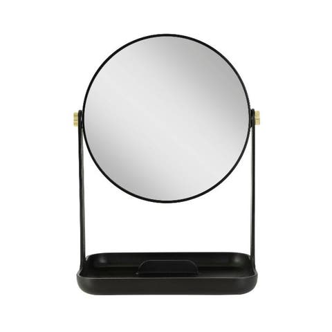 Back-to-School Makeup Mirror with Accessory Tray & Phone Holder