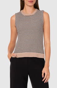 Halogen® Stripe Sleeveless Sweater