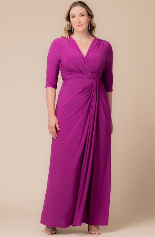 Kiyonna Evening Romance Stretch Jersey Gown In Purple