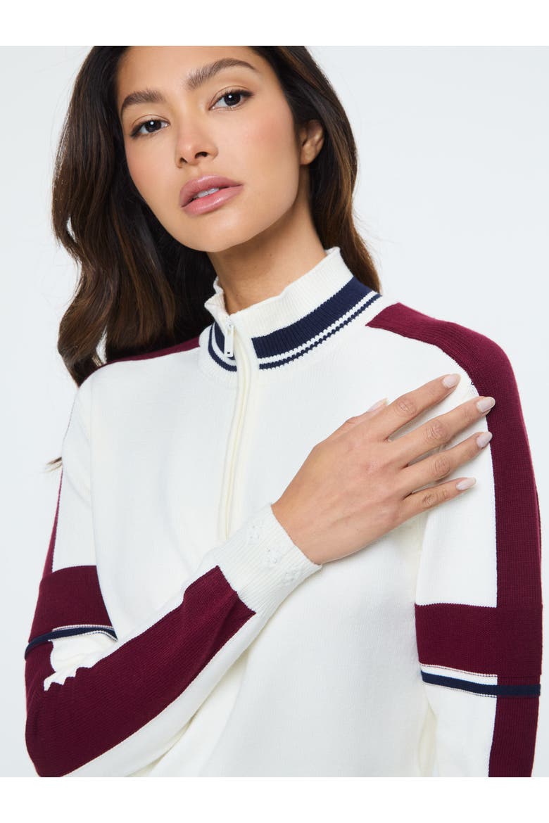 Nota Knit Quarter Zip, Alternate, color, GARDENIA