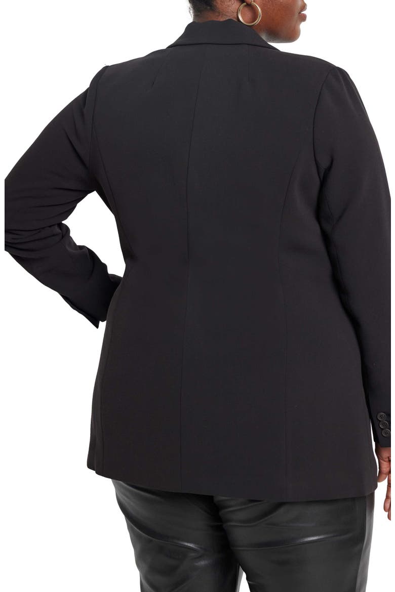 The 365 Semi Stretch Two Button Blazer, Alternate, color, TOTALLY BLACK
